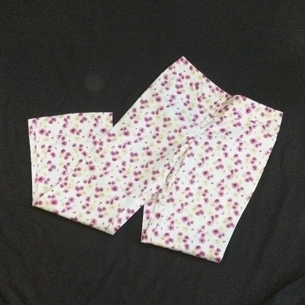 Nicole Miller floral wide leg summer pants